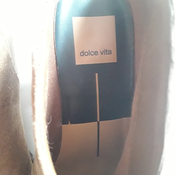 Dolce vita slide on open ankle block heel boots - Picture 3 of 4